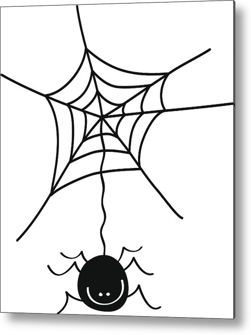 494x658 Spider Web Cartoon Metal Print