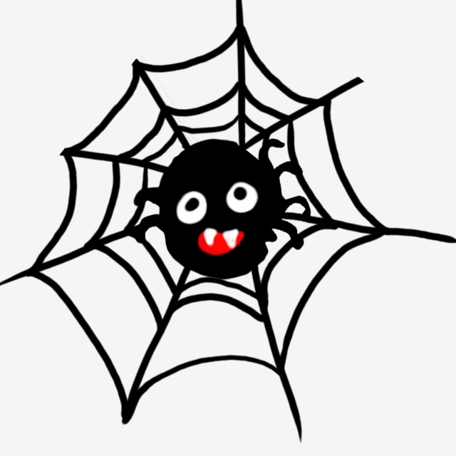 640x640 Cartoon Black Spider Web Spider Web Easter, Cobweb, Cartoon Hand
