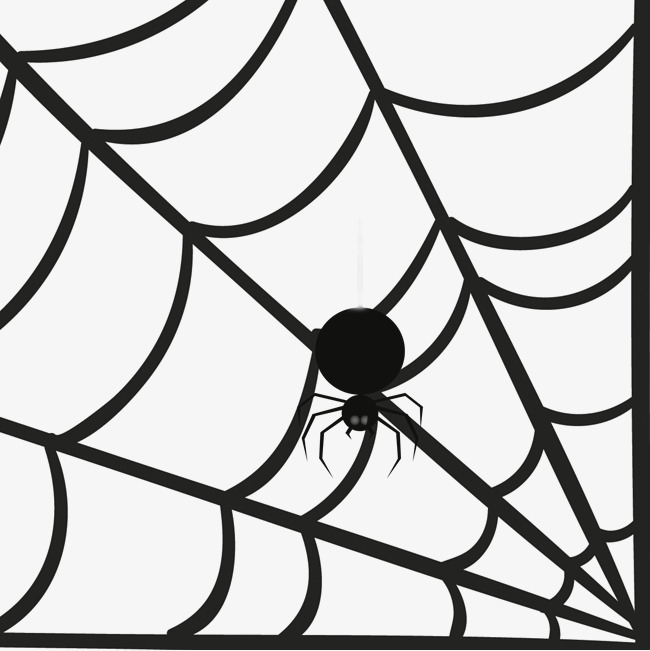 650x651 Cartoon Horror Spider Web Spider Silk Vector Element Image