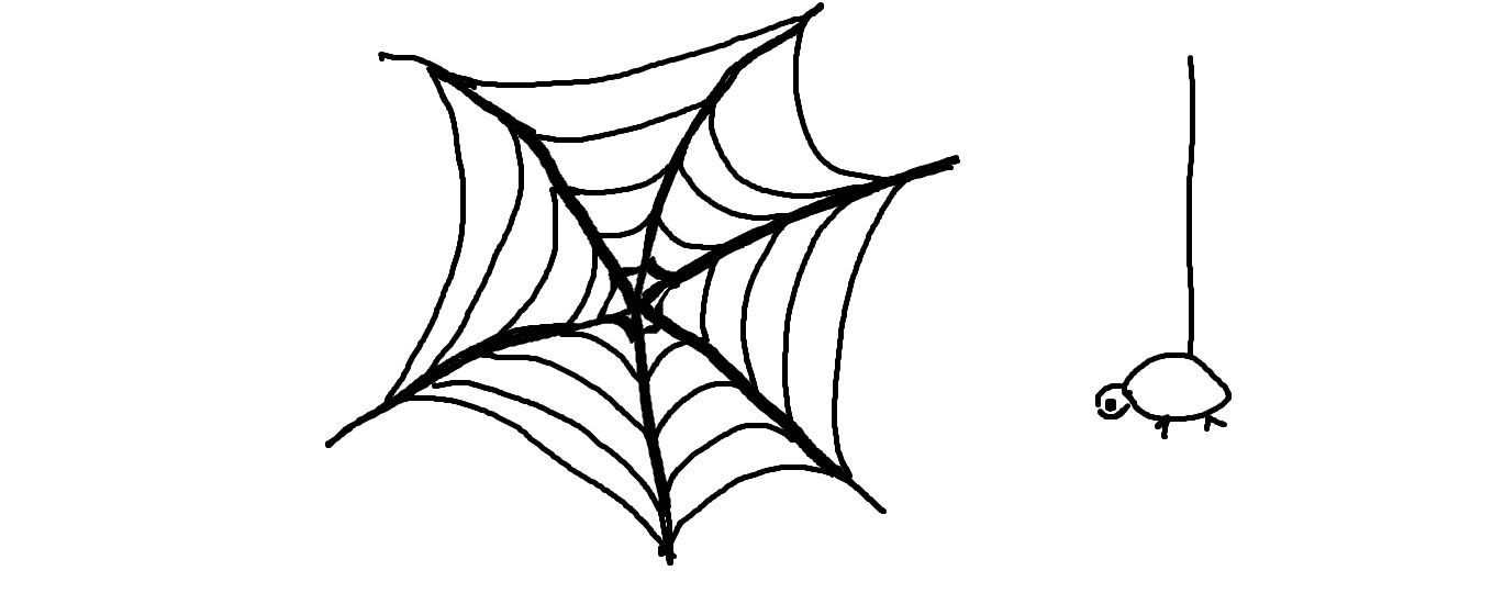 1359x540 Easy Kids Drawing Lessonshow To Draw A Simple Spider Web