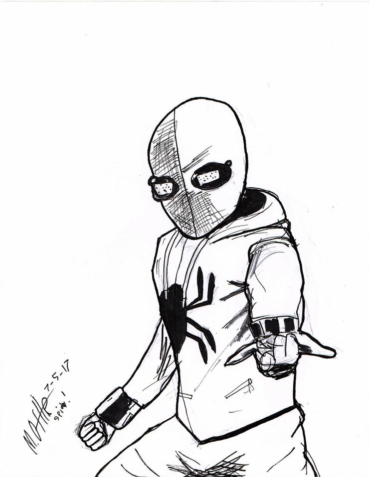 740x958 Spiderman Drawing Suit For Free Download