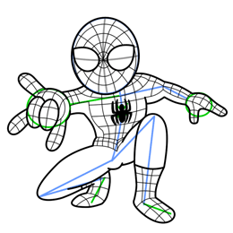 260x260 How To Draw Spiderman Cartoon Drawing Lesson