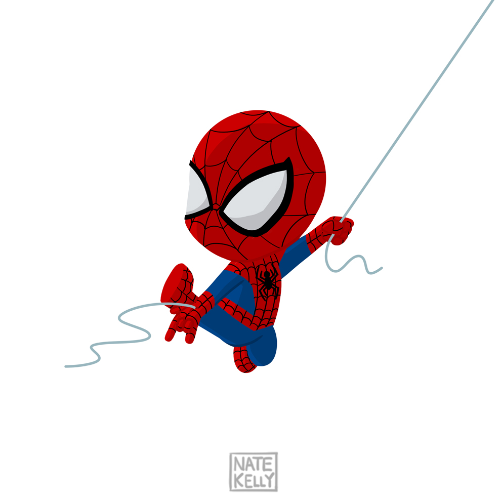 990x990 Spiderman Cartoon Drawn Spiderman Cute Cartoon Pencil And Inlor
