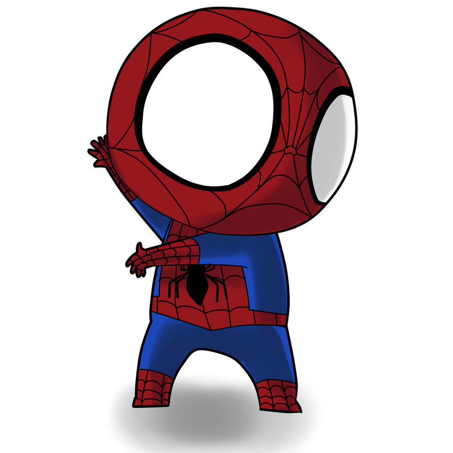 894x894 Cute Spiderman Cartoon Drawing