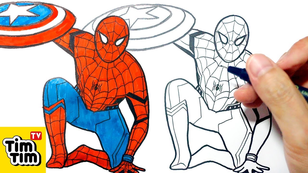 1280x720 How To Draw Spiderman Civil War Easy Step