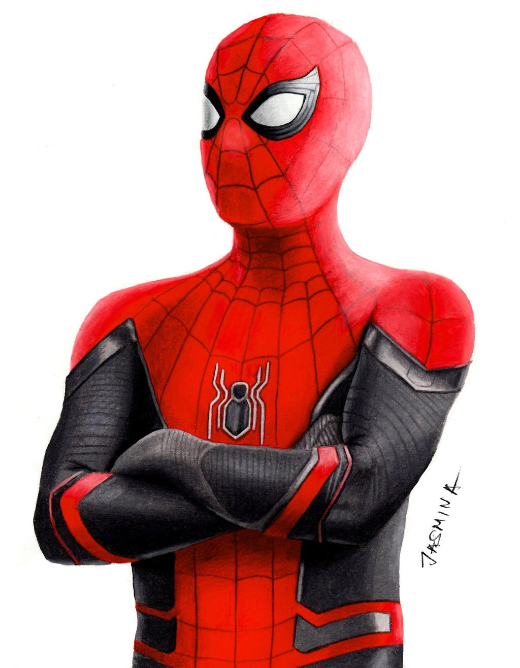 1024x1316 Drawing Spider Man In New Suit Far From Home