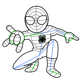 260x260 How To Draw Spiderman Cartoon Drawing Lesson