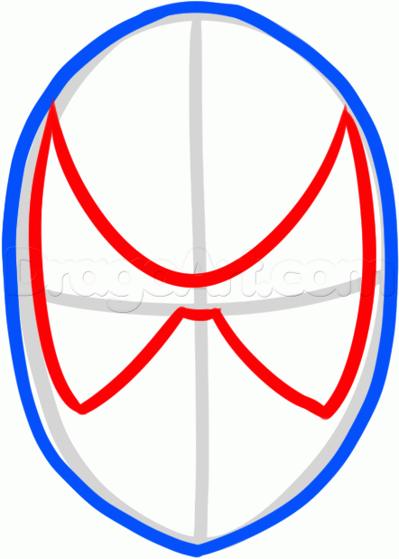 442x618 Draw Spider Man For Kids, Step