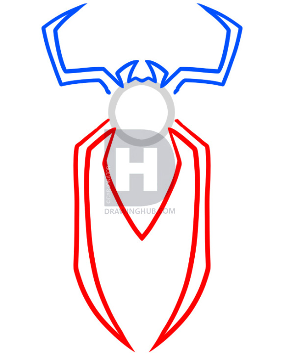 579x720 how to draw the spiderman logo, spiderman symbol, step