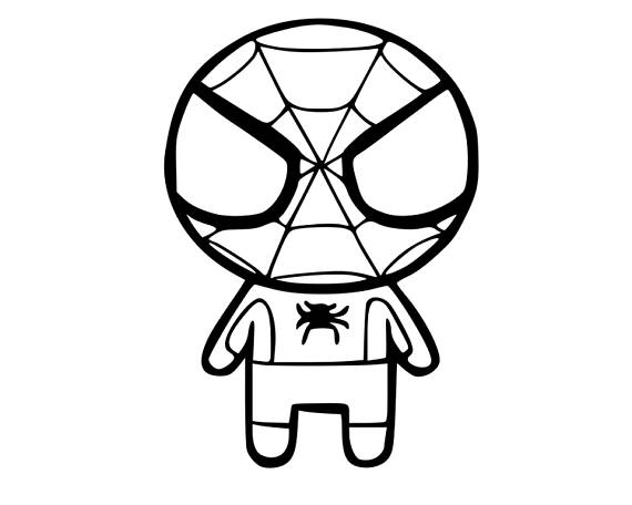 570x456 Spider Man Clipart Line Drawing
