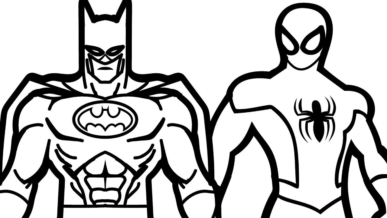 1280x720 Spider Man Images Colouring Pages Batman Drawing Coloring