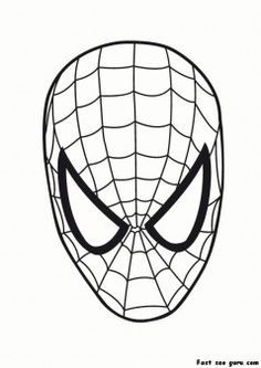 236x333 Printable Superheroes Spiderman Maske Coloring Pages