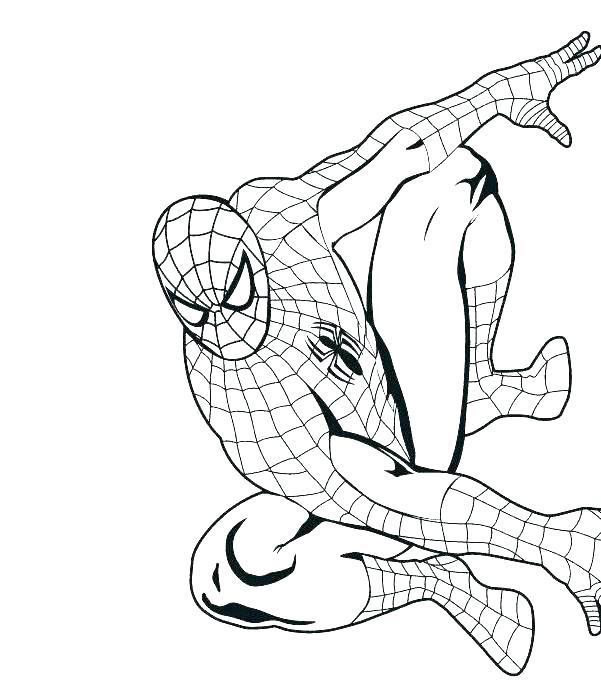 601x688 Black Coloring Pages Spider Man
