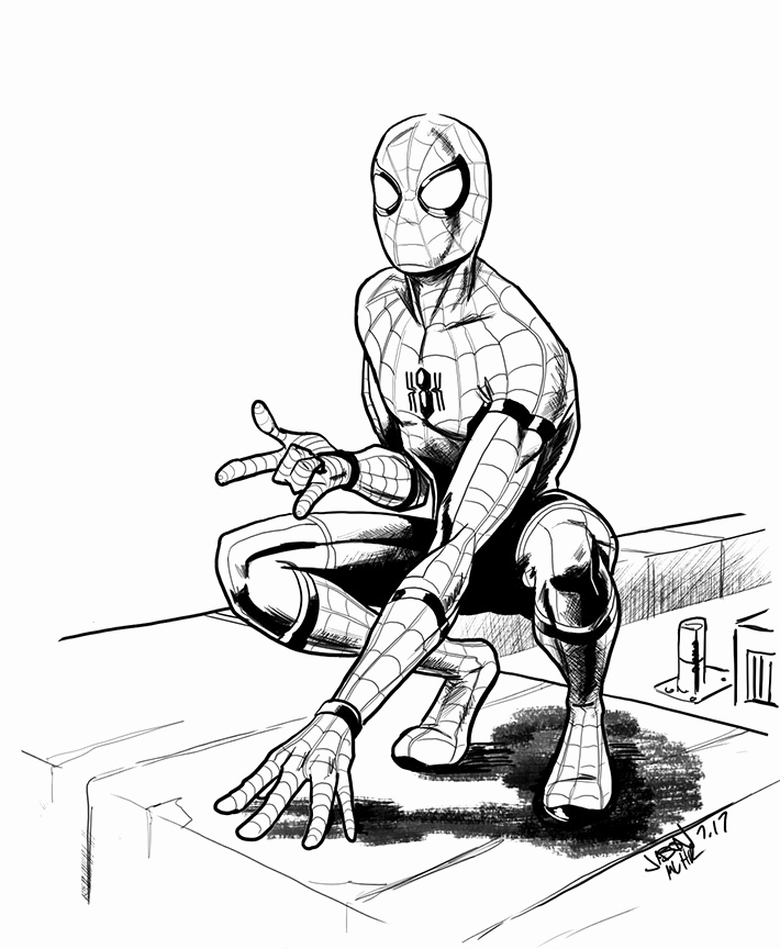 710x864 Spider Man Sketch Best Of Spiderman Drawing Pencil Sketch Colorful