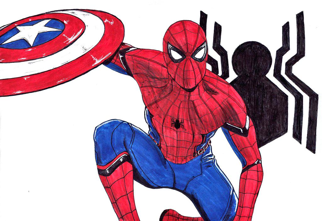 1024x705 Spider Man Drawings