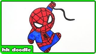 320x180 How To Draw Cute Spiderman Kid Chibi Step