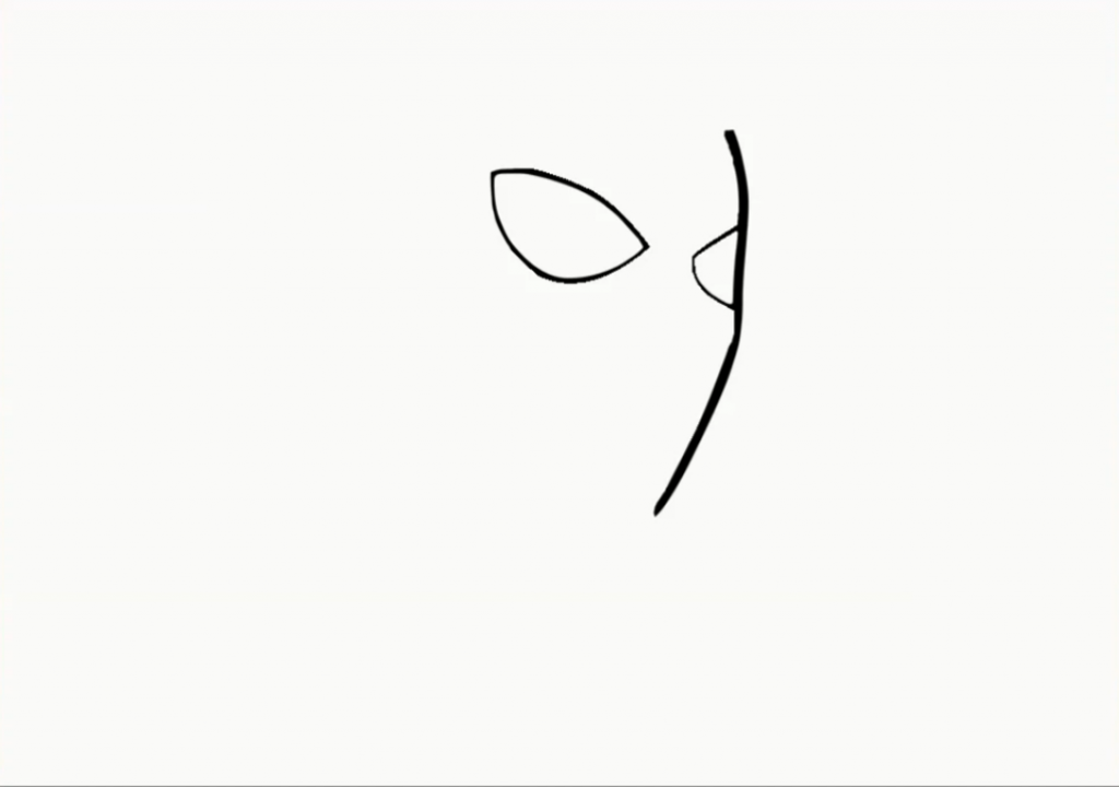 1024x720 Spiderman Face Drawing Step