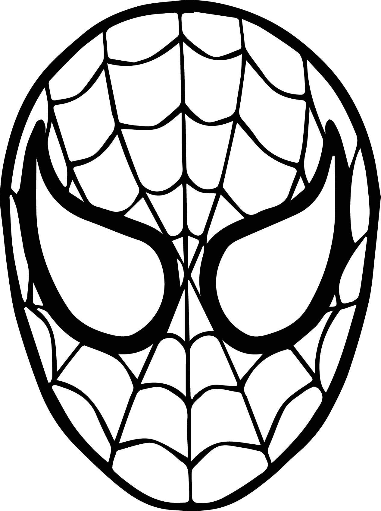 Spiderman Face Drawing