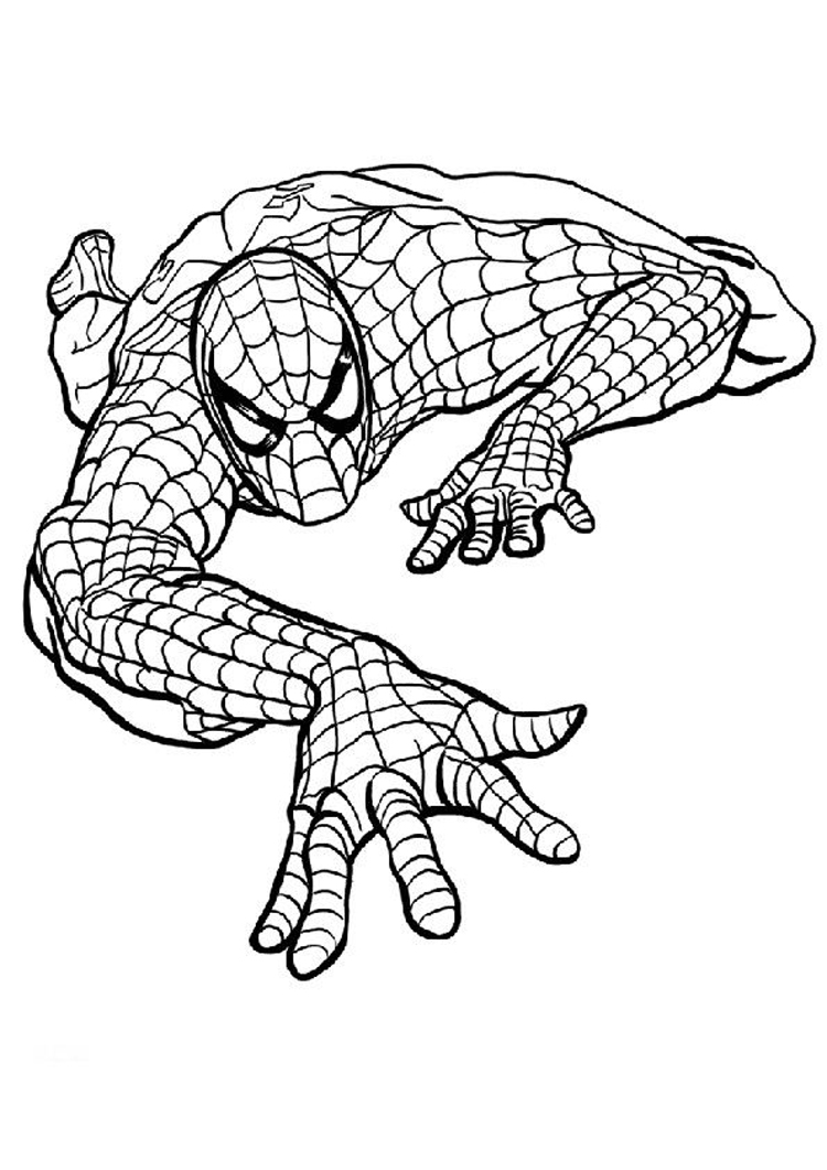 750x1061 Spiderman Boy Clipart Black And White Clip Art Images