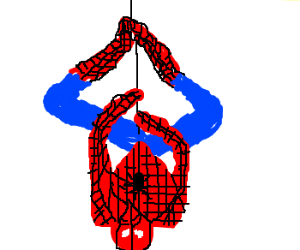 Spiderman Hanging Upside Down Drawing | Free download on ClipArtMag