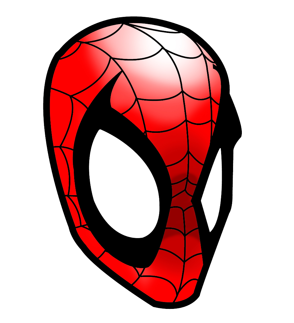 Spiderman Head Drawing Free download on ClipArtMag.