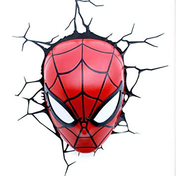 355x355 Marvel Avengers Spider Man Head Deco Wall Led Night