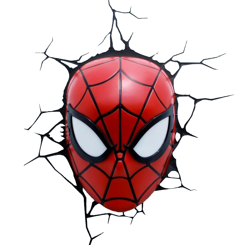 800x800 Spider Man Head, Wall Light Sticky Digital