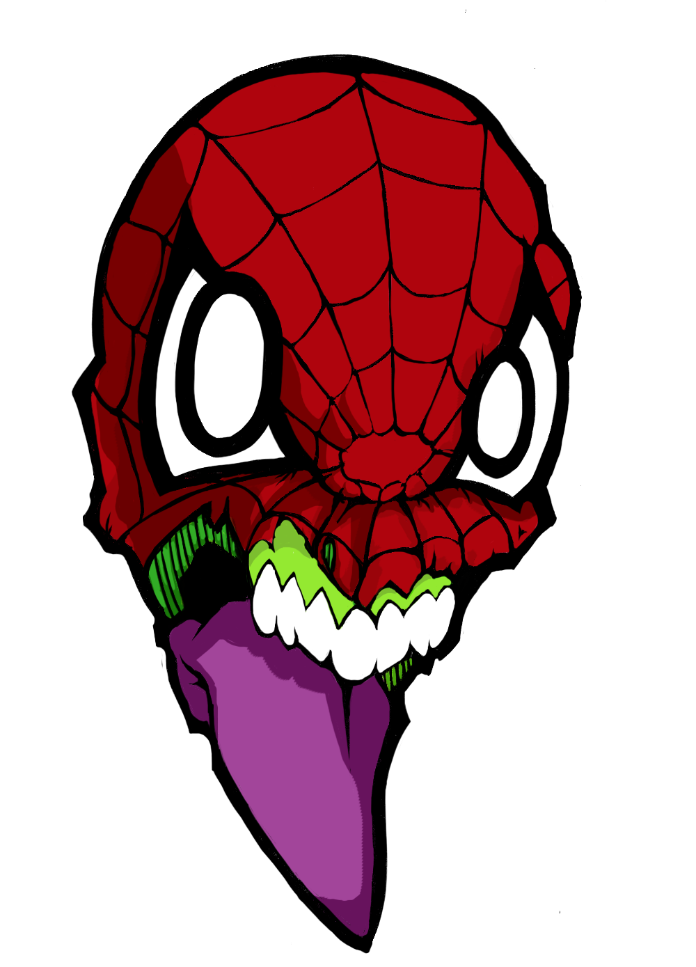 1000x1389 Spiderman Zombie Head