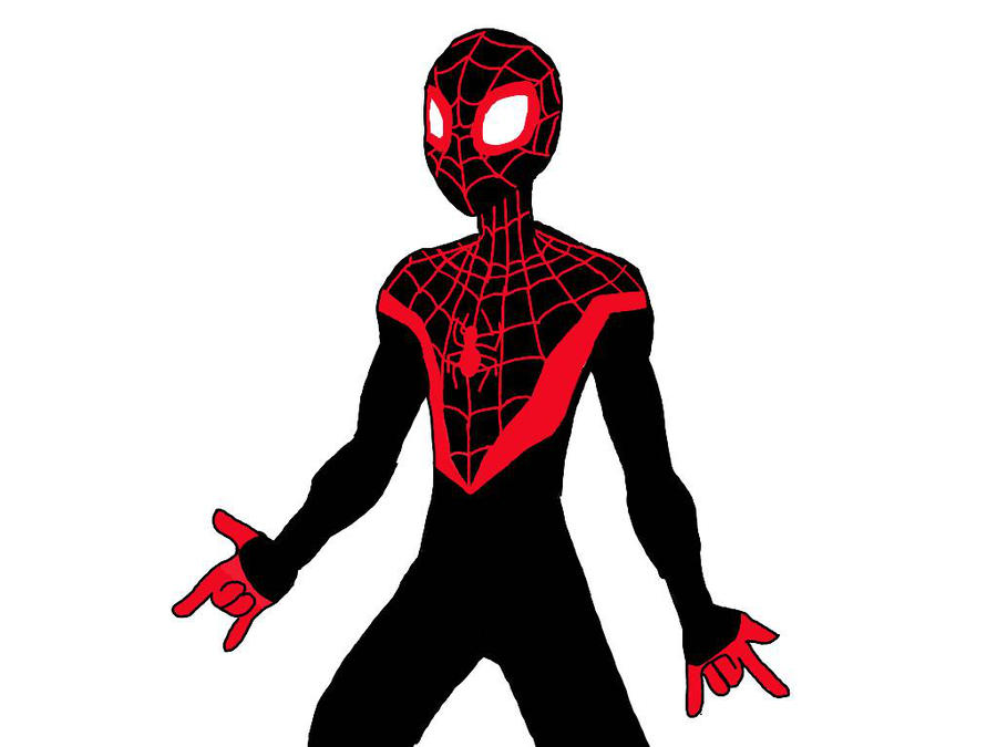 900x675 Miles Morales Spiderman Drawing