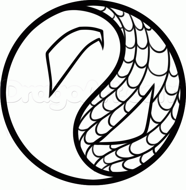 631x646 How To Draw A Spiderman And Venom Yin Yang, Step