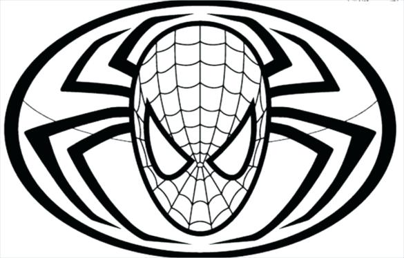 585x374 Spiderman Face Outline