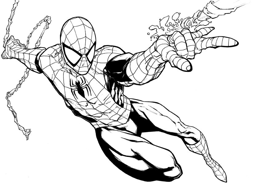 Spiderman Pencil Drawing