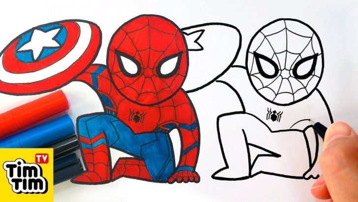 728x410 Spiderman Drawing And Colouring Spider Man Simple Book Step Easy