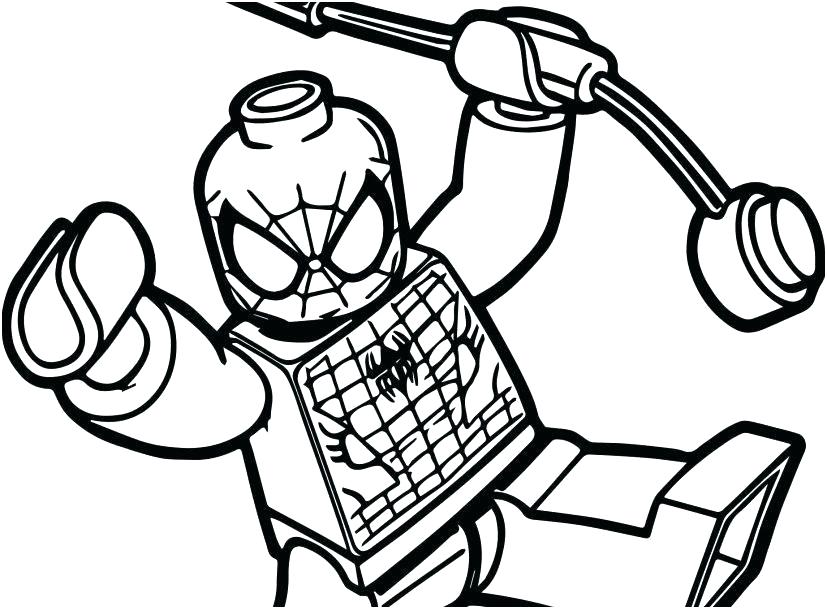 827x609 Spiderman Lego Coloring Pages