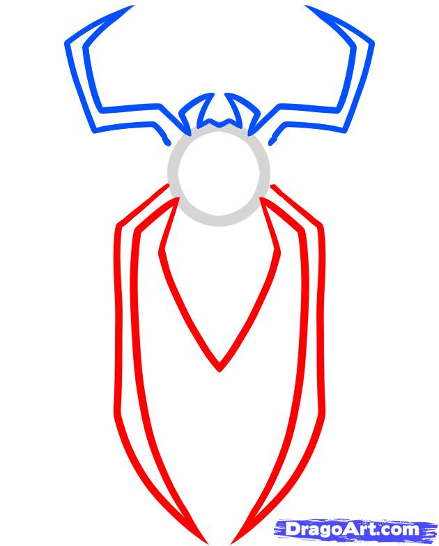 630x783 how to draw the spiderman logo, spiderman symbol, step