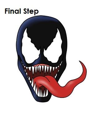 300x388 How To Draw Venom Final Step Kids Crafts In How To Draw