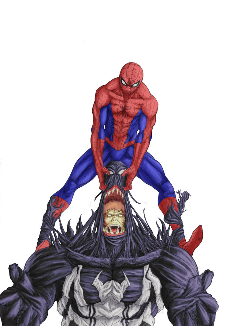 752x1063 Venom Vs Spiderman Fan Art