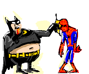 300x250 Collection Of Free Drawing Batman Spiderman Download On Ui Ex