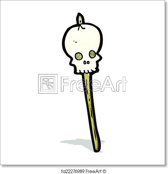 561x581 Free Art Print Of Cartoon Skull On Spike Freeart