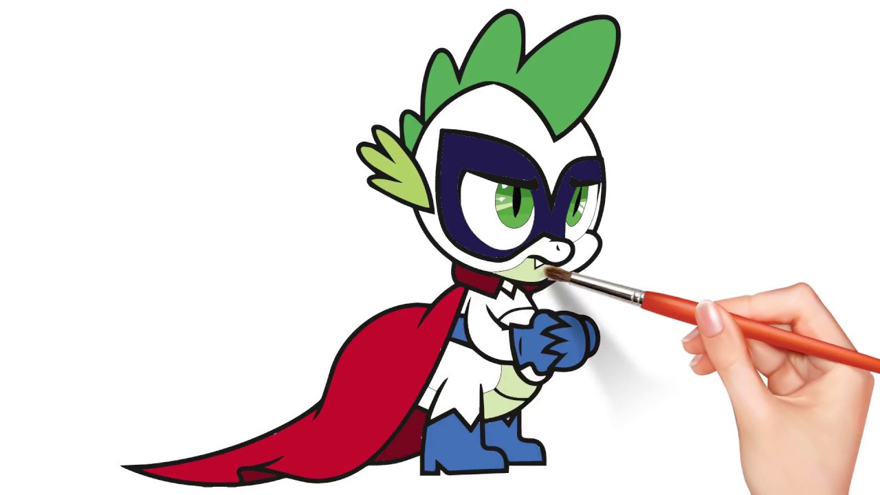 1280x720 Spike Superhero Drawing And Coloring My Little Pony And Color