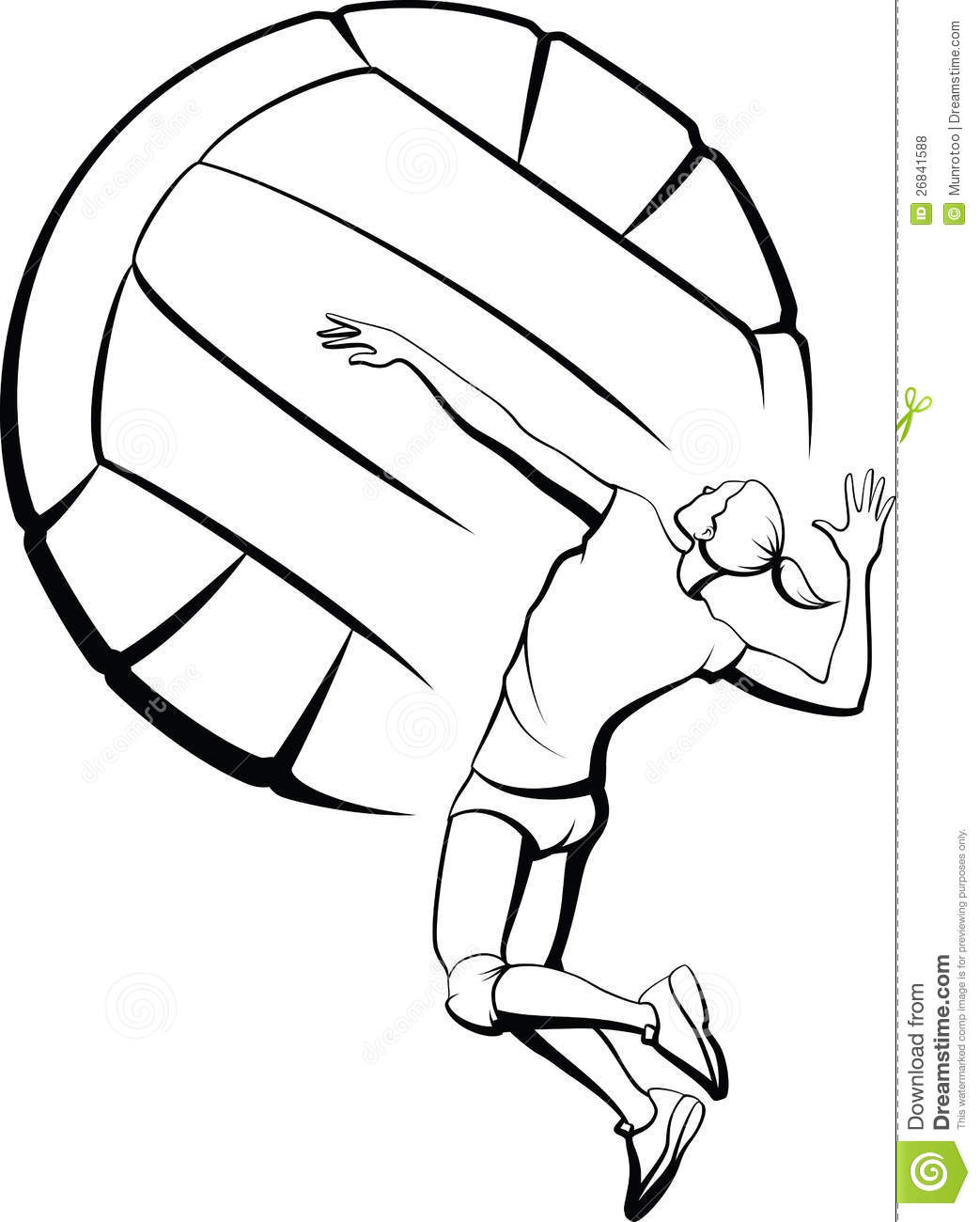 1043x1300 Volleyball Spike Flowing Net Stylized Line Design Female Player