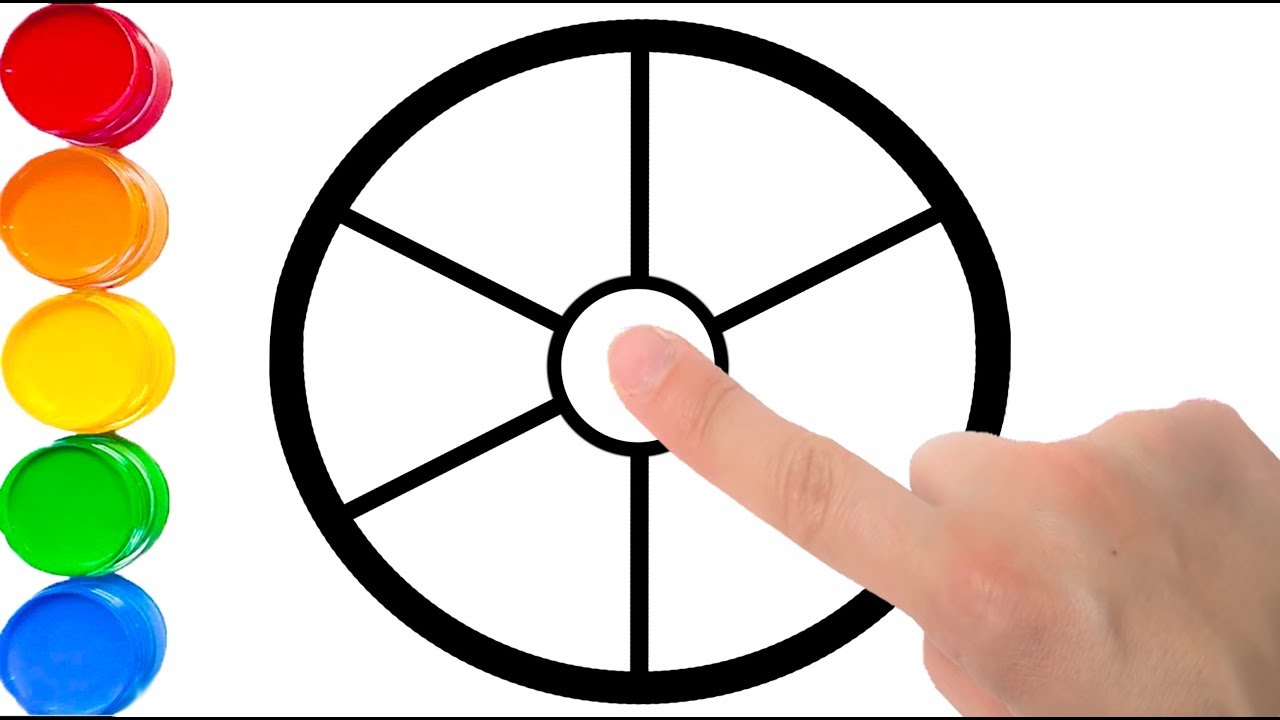 1280x720 Rainbow Magic Spin Wheel Drawing And Coloring Learn Colors Color