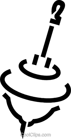 244x480 Spin Top Toy Royalty Free Vector Clip Art Illustration