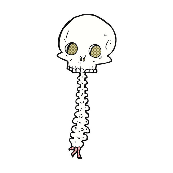 600x600 Spooky Comic Cartoon Sull And Spine Art Print