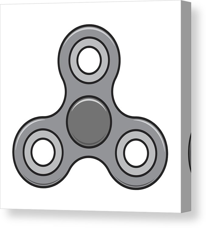 678x748 Spinner Toy Isolated Vector Icon Canvas Print Canvas Art