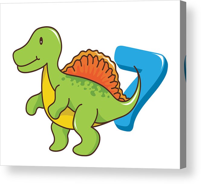 665x609 colorful cute prehistoric baby spinosaurus dinosaur illustration