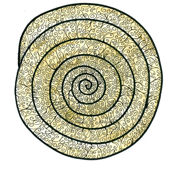 570x558 Bronze Gold Spiral