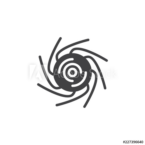 500x500 Black Hole Vector Icon Filled Flat Sign For Mobile Concept