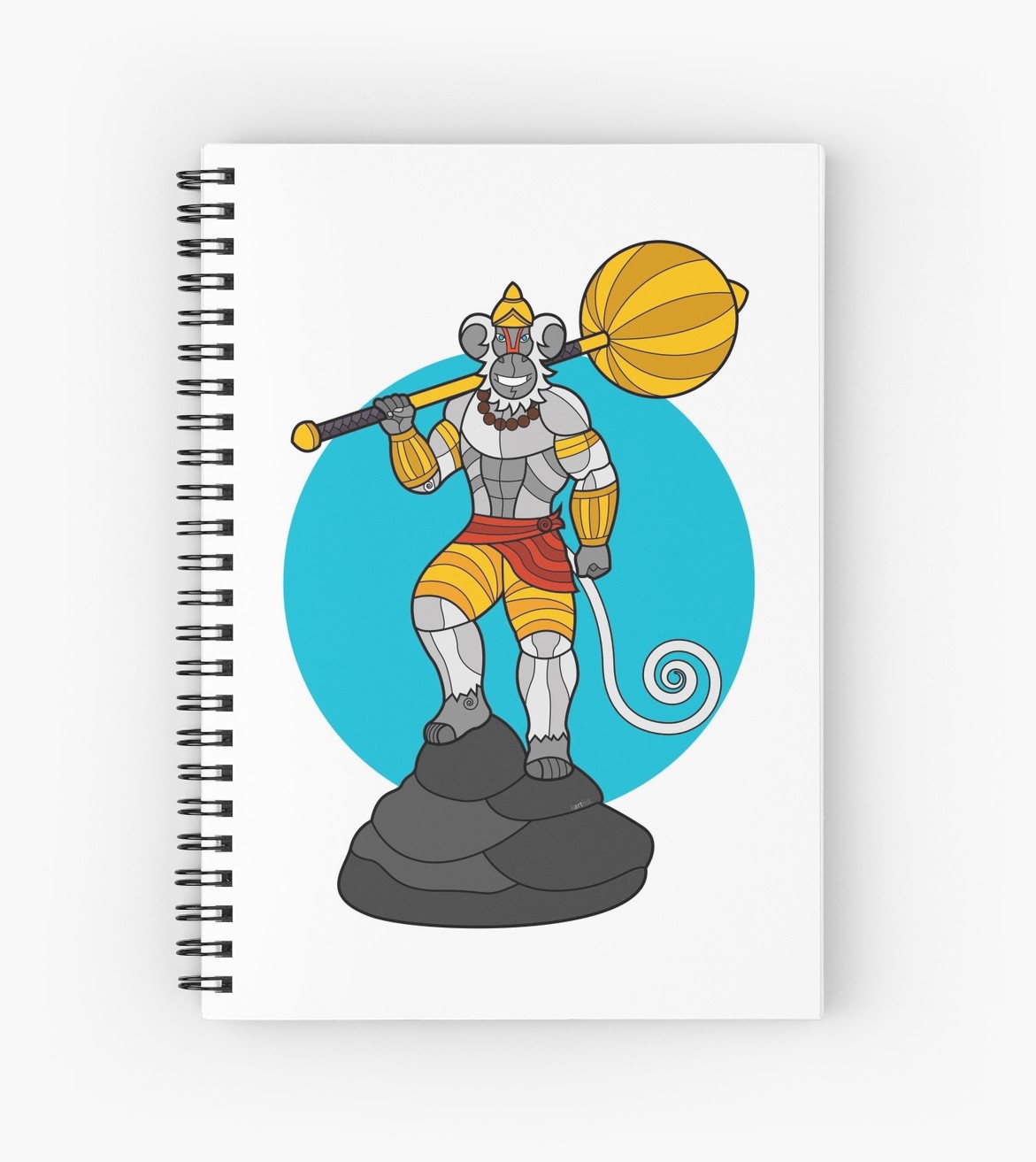 1171x1313 Hanuman The Warrior Spiral Notebooks