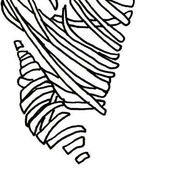 570x570 Black And White Print, Spiral Art, Ink Drawing, Modern Art, Wall